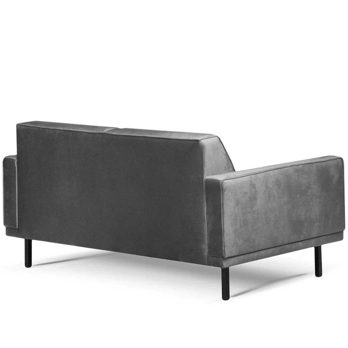 EINZELSOFA BARO 2-Sitzer,Dunkelgrau - Dunkelgrau, Holz/Textil (150/71/81cm) - KONSIMO®