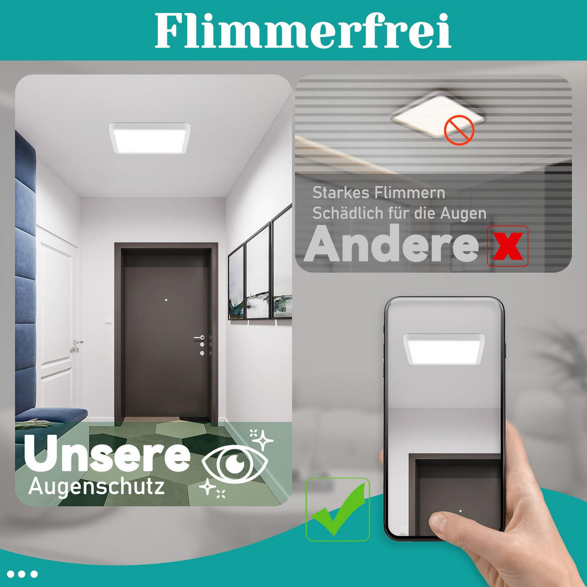 LED-DECKENLEUCHTE Macmillan 23/23/2.4cm - Weiß, Kunststoff (23/23/2.4cm) - Nettlife