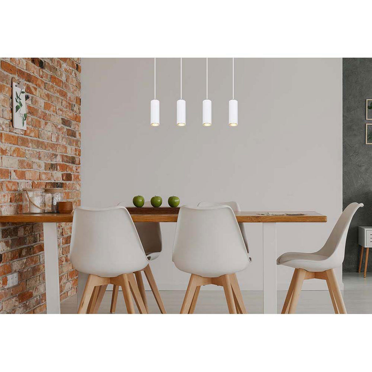 LED HÄNGELEUCHTE Metall Weiß matt - Weiß, Metall (75/9/150cm) - Globo Lighting