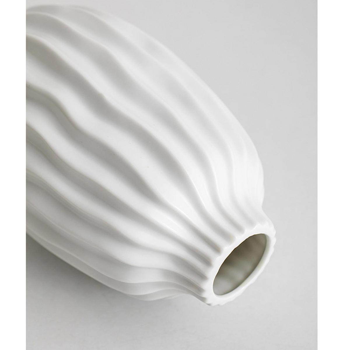 VASE 20 x 8 x 4 cm Keramik - Weiß, Keramik (20cm) - LIBRATON