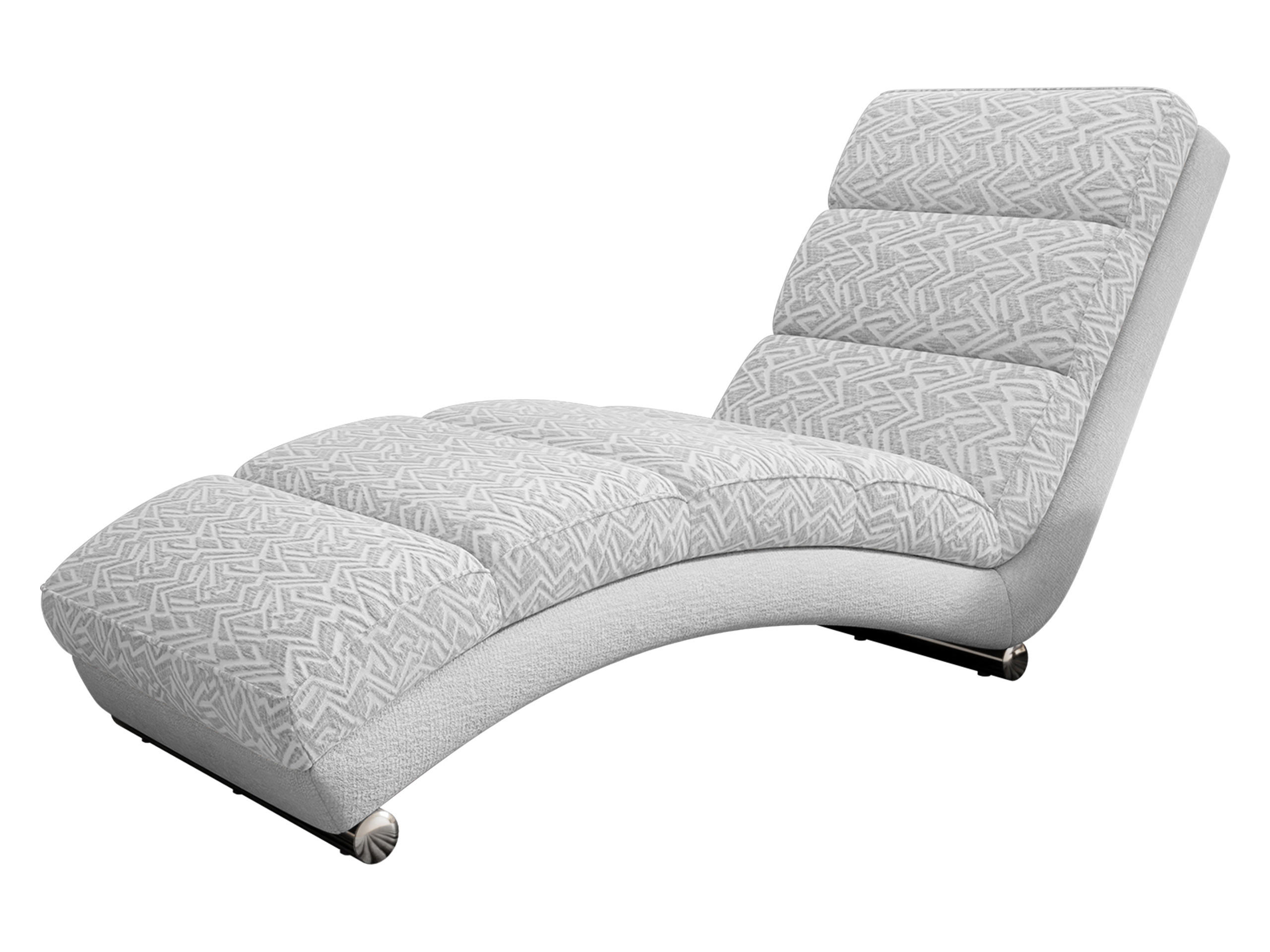RELAXLIEGE Holiday Premium - Chromfarben/Hellgrau, Holz/Textil (62/84/180cm) - MIRJAN24