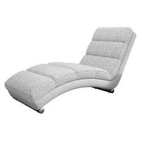 RELAXLIEGE Holiday Premium - Chromfarben/Hellgrau, Holz/Textil (62/84/180cm) - MIRJAN24