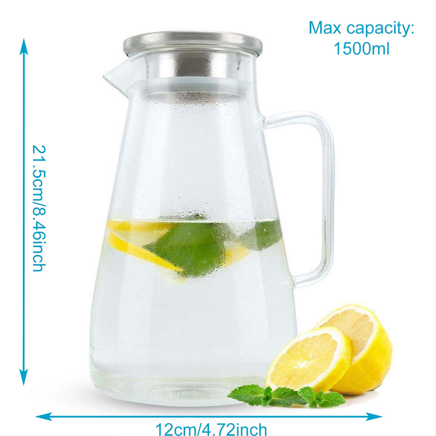 KARAFFE - Transparent, Glas (1.5L) - Intirilife