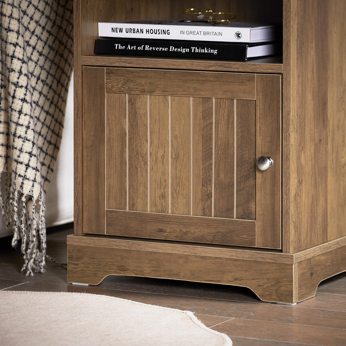 NACHTTISCH Vintagebraun - Braun, Holzwerkstoff (45/59/40cm) - SoBuy