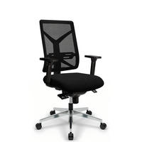BÜROSTUHL V1801 Stoff/Mesh Schwarz - ergonomisch, 150 kg belastbar, Sitzhöhe 47-59cm - Schwarz, Kunststoff/Textil (65/105/65cm) - Versee