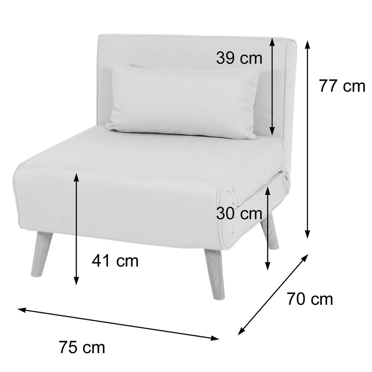 SCHLAFSESSEL Cremeweiß - Weiß, Textil (75/77/70cm) - MCW