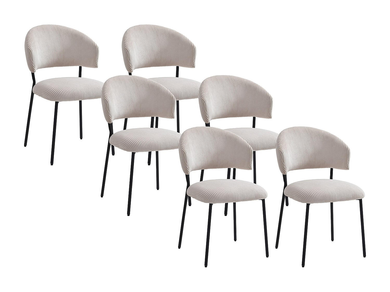 Vente-Unique Stuhl Beige 53x83x60 cm
