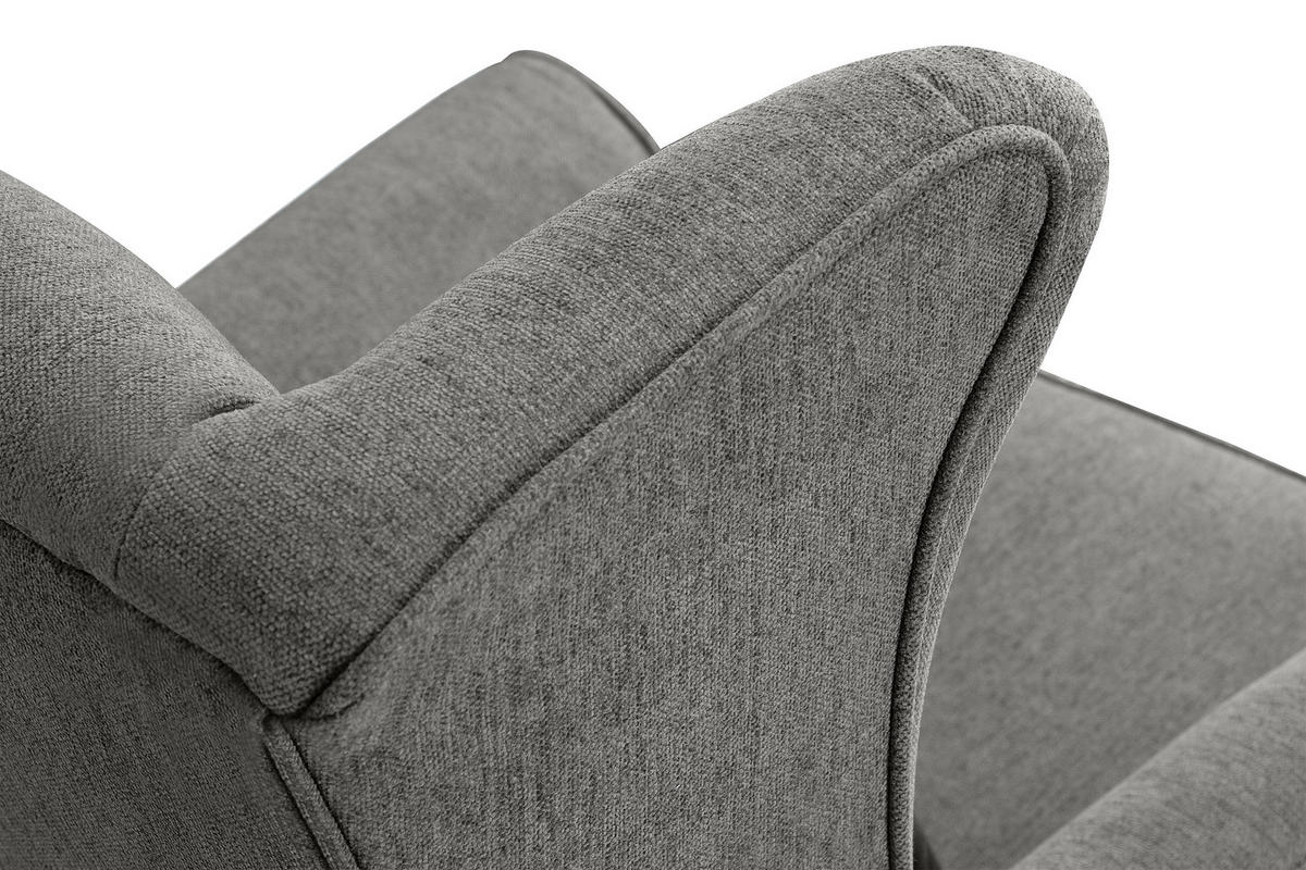 OHRENSESSEL STRALIS inklusive dekorativem Kissen, hellgrau - Hellgrau/Grau, Textil (82/108/80cm) - KONSIMO®