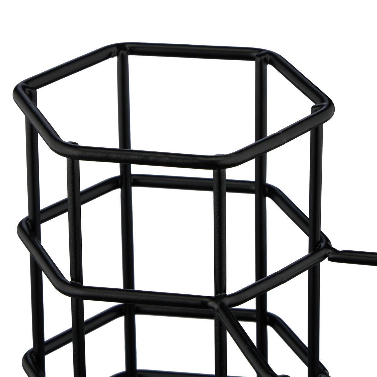 DRŽIAK kefky - čierna, kov (12/12.5/12.5cm) - Relaxdays