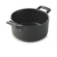 KASSEROLLE OHNE DECKEL 20 cl RUND Gusseisenoptik - Schwarz, Keramik (10/10/5cm) - Revol Porcelaine France