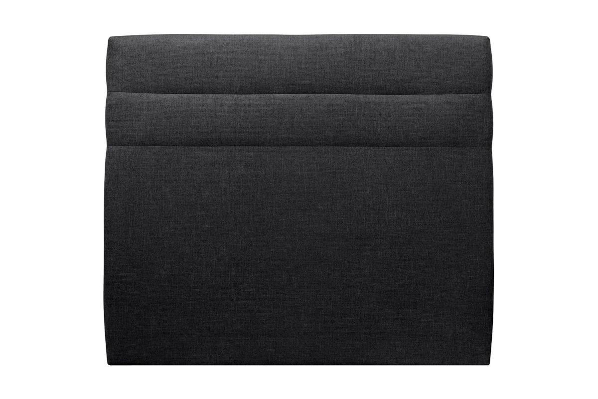 KOPFTEIL Modell Linien – Schwarzer Stoff 160 cm - Beige/Schwarz, Karton/Holz (160/120/10cm) - Sommeil de Plomb
