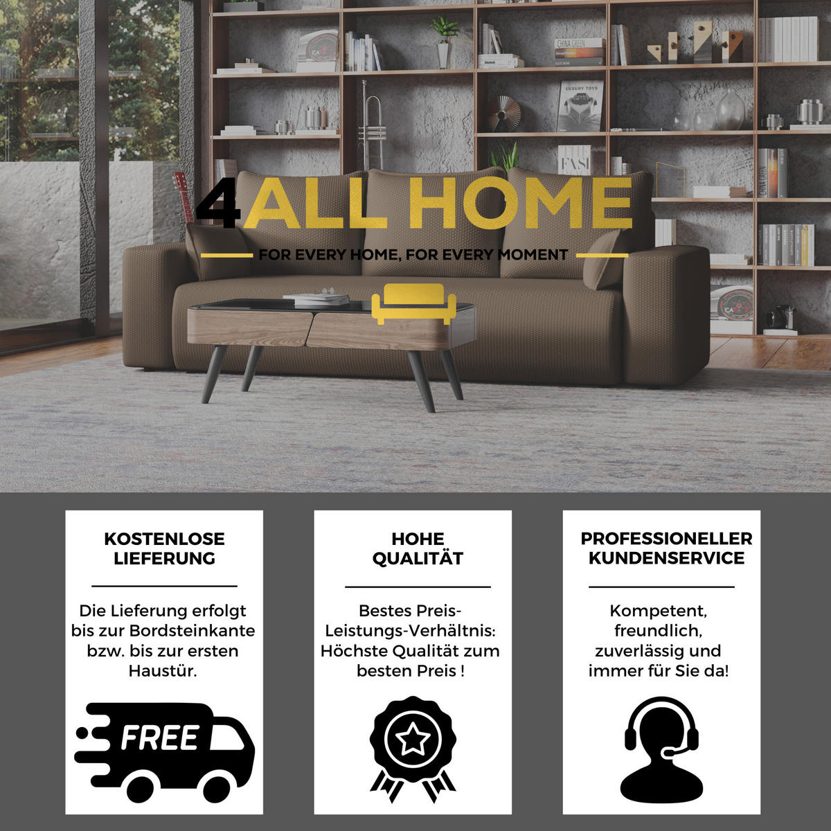 SOFA Bubi mit Bettkasten und Schlaffunktion, Cordstoff - Braun, Holzwerkstoff (242/85/95cm)