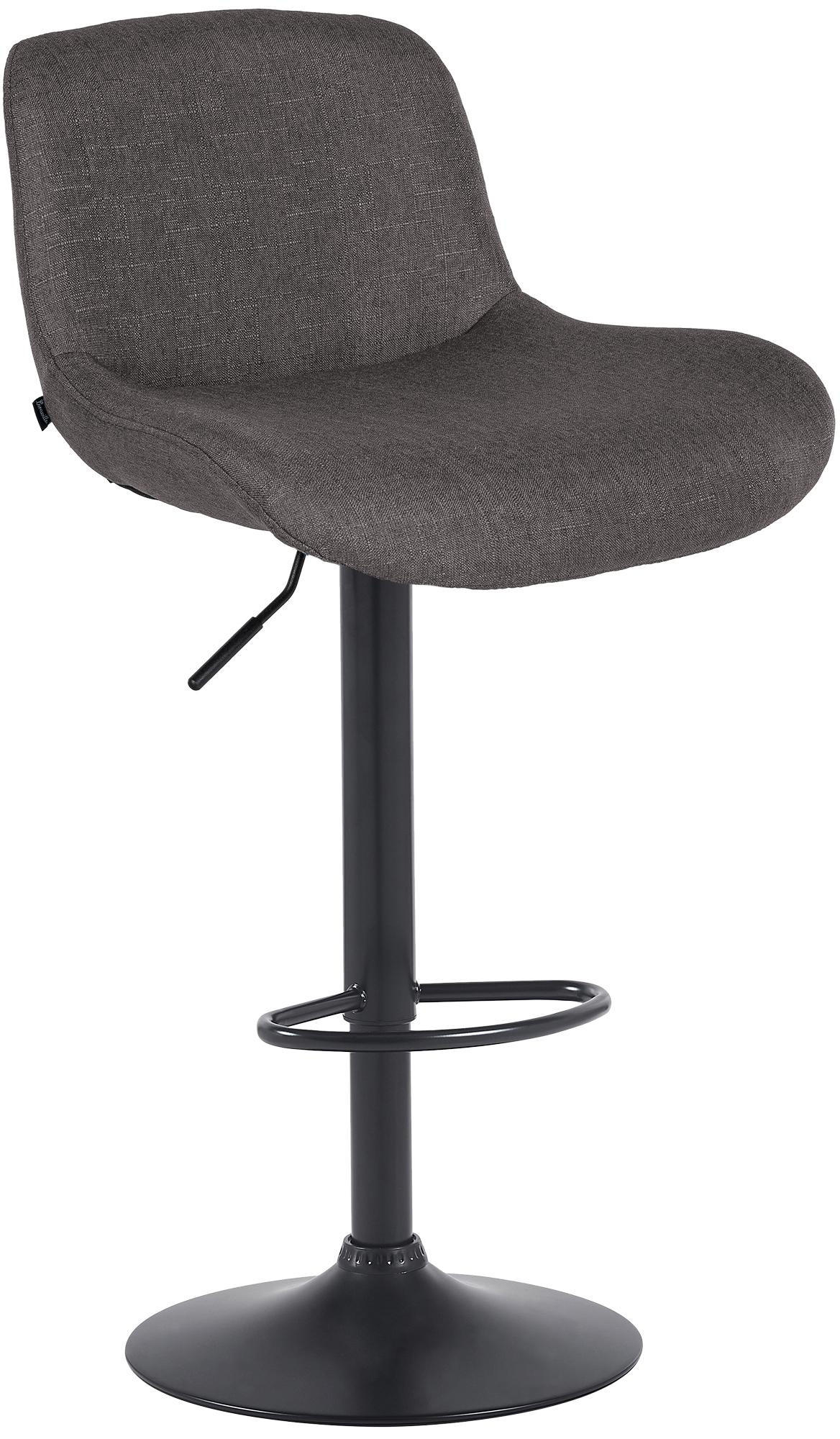 BARHOCKER Stoff dunkelgrau - Dunkelgrau/Schwarz, Textil/Metall (50/85/50cm) - CLP