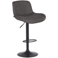 BARHOCKER Stoff dunkelgrau - Dunkelgrau/Schwarz, Textil/Metall (50/85/50cm) - CLP