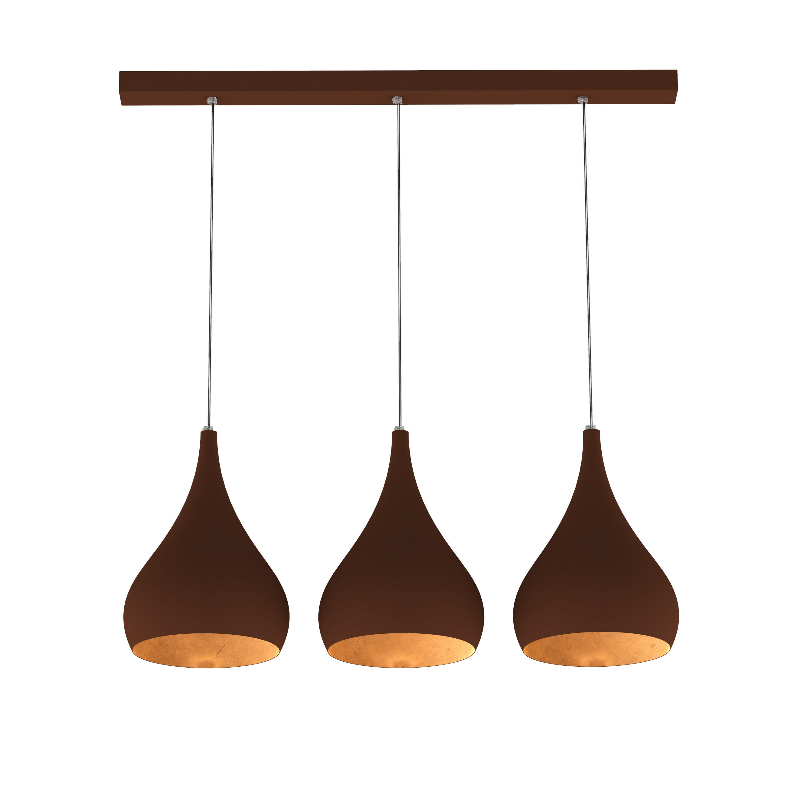 HÄNGELEUCHTE - Goldfarben, Metall (55/25/55cm) - Lumicom