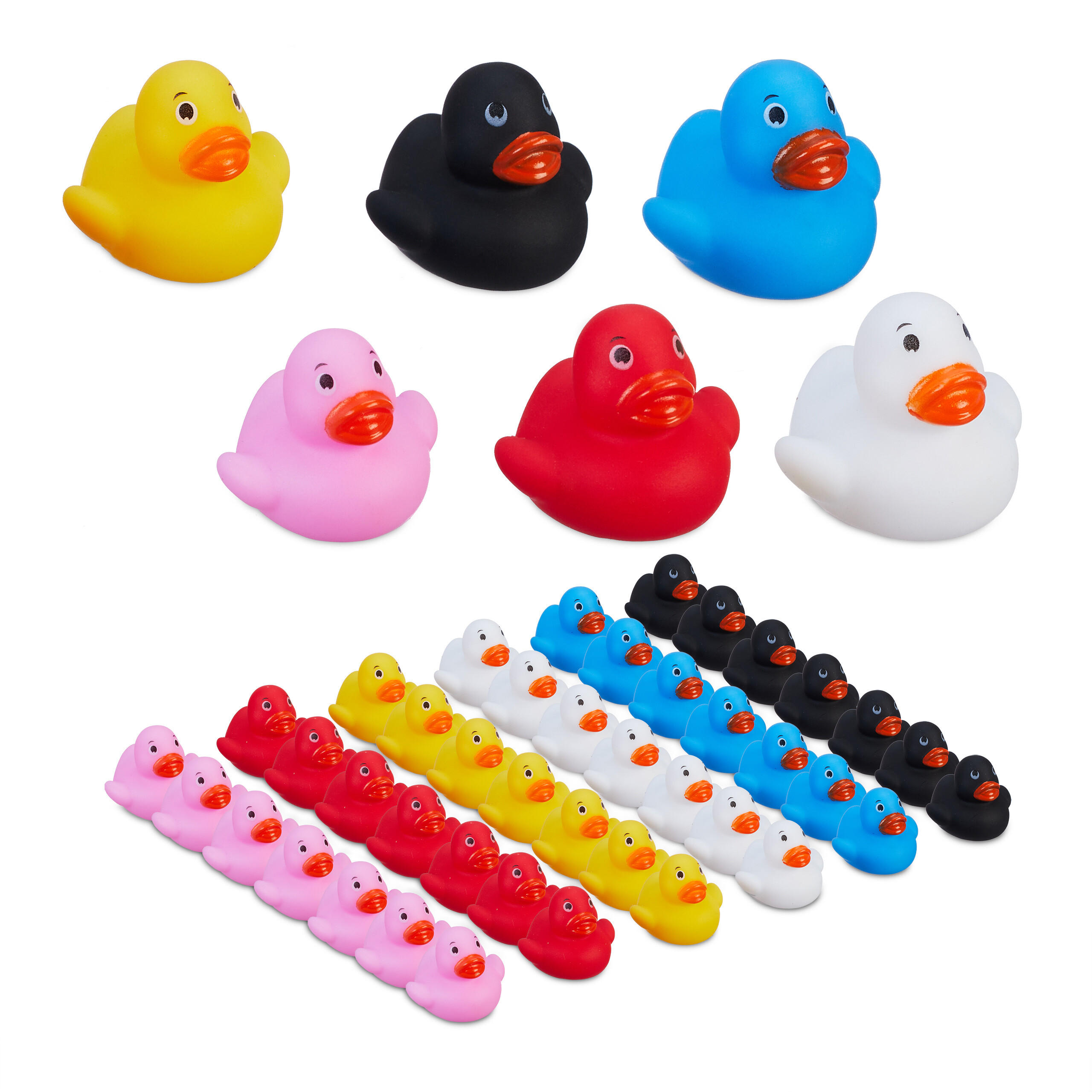 KACHNIČKY Barevné 48dílná-sada - různobarevná, plast (4/3/4cm) - Relaxdays