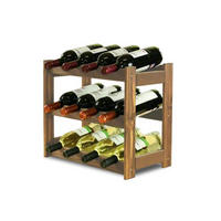 WEINREGAL Pinotwine 38x43x25 cm 12 Flaschen Massives Kiefernholz Braun Geölt - Braun, Holz (43/38/25cm) - PROREGAL