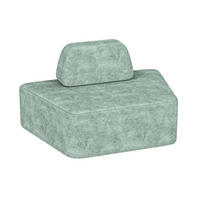 SOFA modulares Sofa trapezförmig Grün - Hellgrün, Textil (116/68/80cm) - Vercart