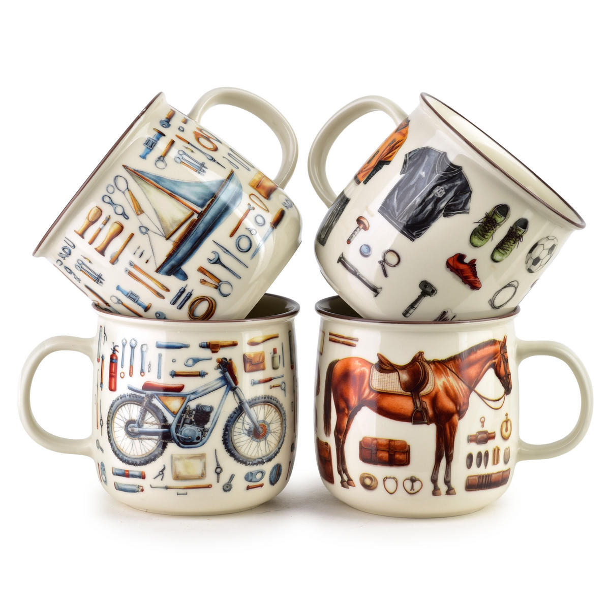 HRNEK Norman, porcelán - hnědá, keramika (0.45L) - Mondex