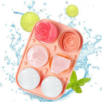 EISWÜRFELFORM Silikon 5 cm Rosa - Rosa, Kunststoff (15/3.5/20cm)
