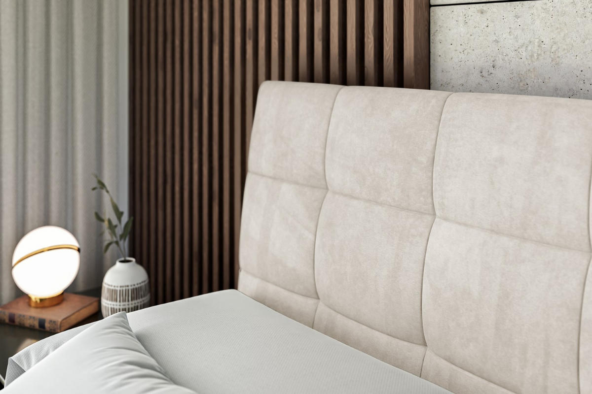 BOXSPRINGBETT APO KING - 140 x 200 - H3/H4 - Ecru - Ecru, Holzwerkstoff (140/200cm) - ALTDECOR