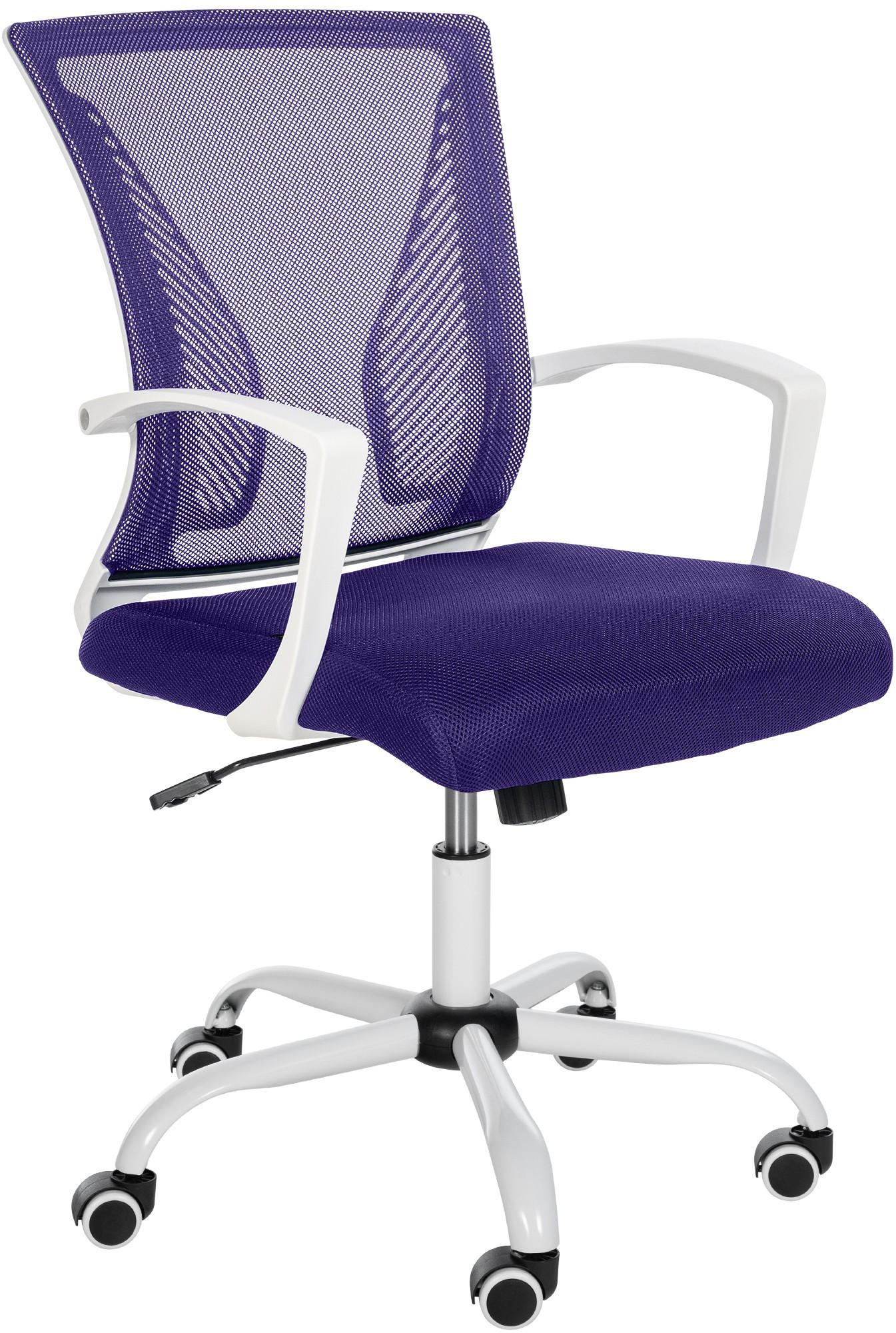 DREHSTUHL Microfaser lila - Lila/Weiß, Kunststoff/Textil (59/94/56.5cm) - CLP