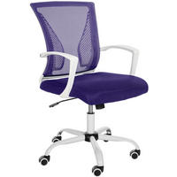 DREHSTUHL Microfaser lila - Lila/Weiß, Kunststoff/Textil (59/94/56.5cm) - CLP