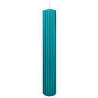 RILLEN KERZEN Azurblau 300 x Ø 45 mm, 4 Stück - Hellblau, Paraffin (8/15/15cm) - Wiedemann Kerzen