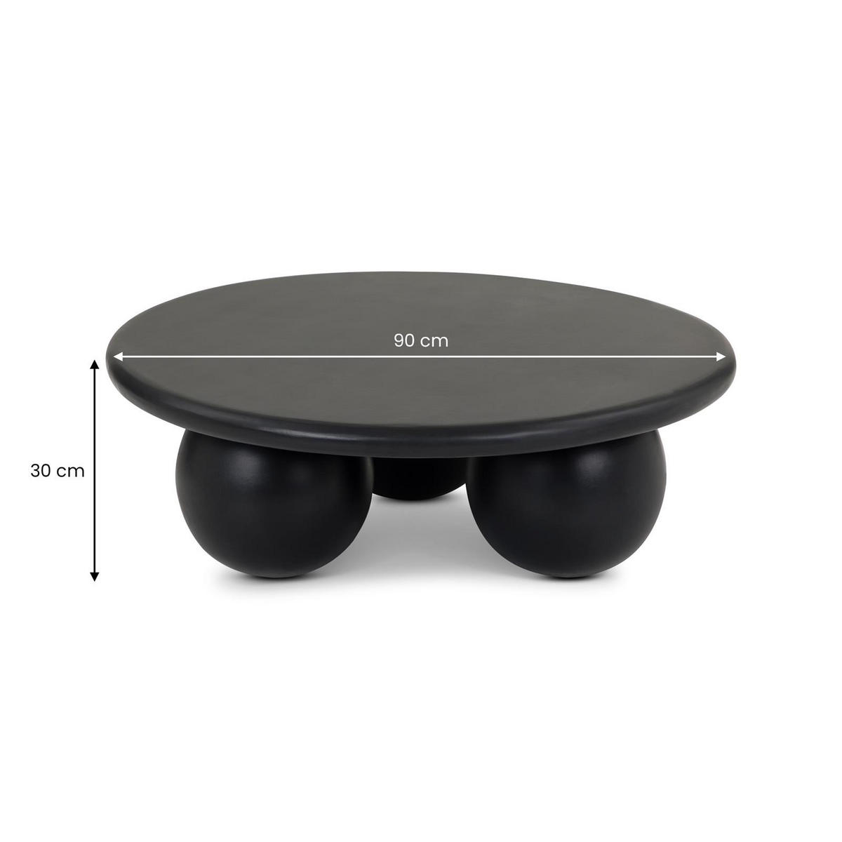 COUCHTISCH SADA schwarz - Schwarz, Holz (90/90/30cm) - IDIMEX