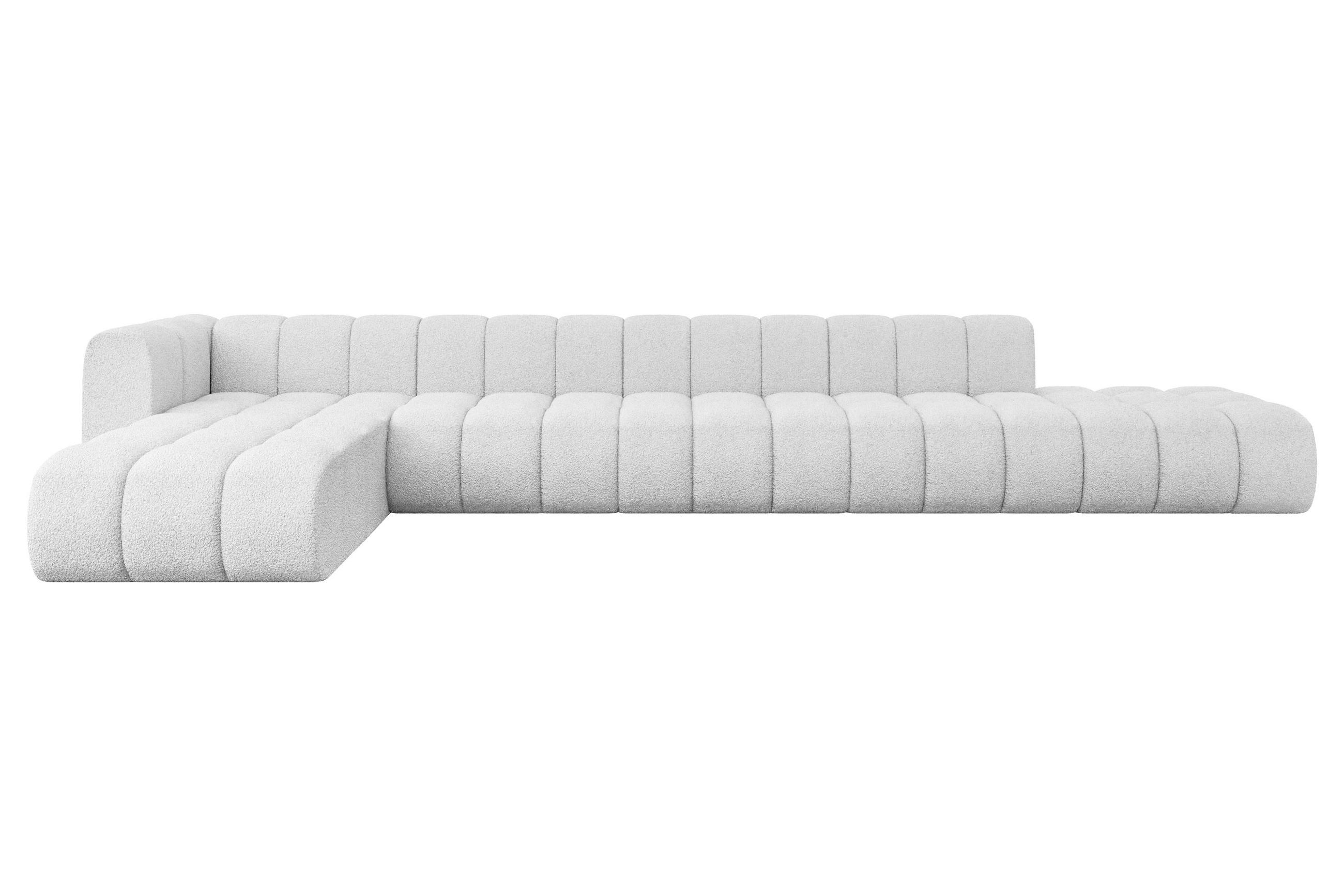 ECKSOFA modulares Sofa Zuvon-L3 - 478x177x70 cm Weiß - Weiß, Holzwerkstoff/Textil (478/177cm) - ALTDECOR