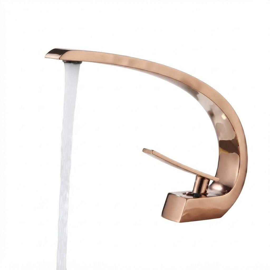 BADEZIMMERARMATUR，34 × 19 × 7 cm，Goldener, - Roségold, Metall (34/7/19cm) - Vallsero
