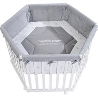LAUFGITTER 6-eckig, Rock Star Baby 2 - Weiß, Holzwerkstoff (118.5/72.5/103.5cm) - Roba