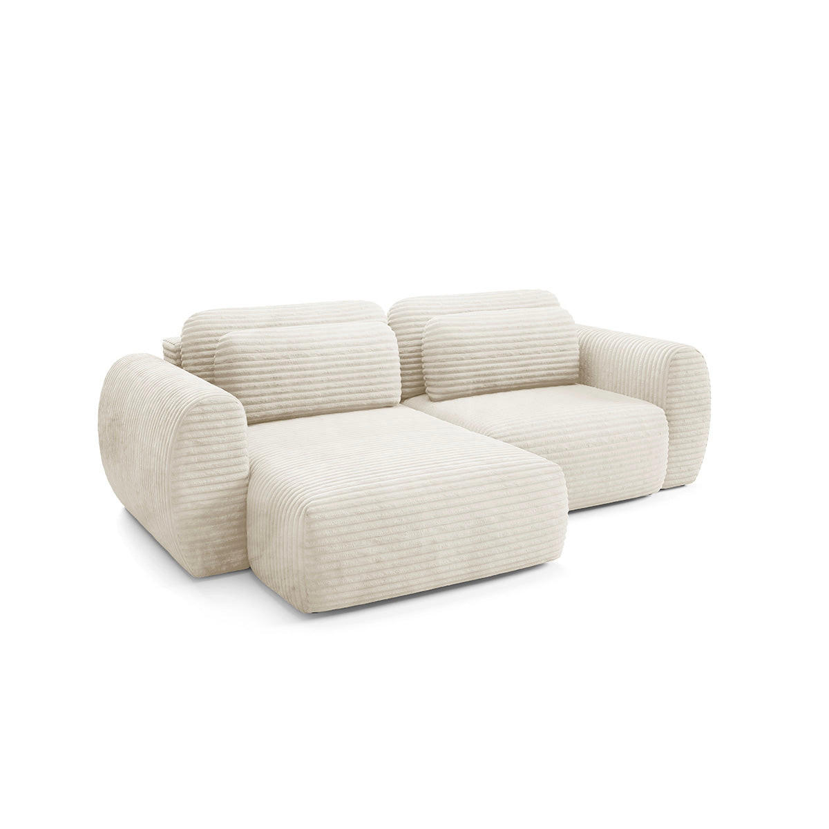 ECKSOFA Camilla 3 Sitzplätze Weiß - Weiß, Holz (270/165cm) - Petits-meubles