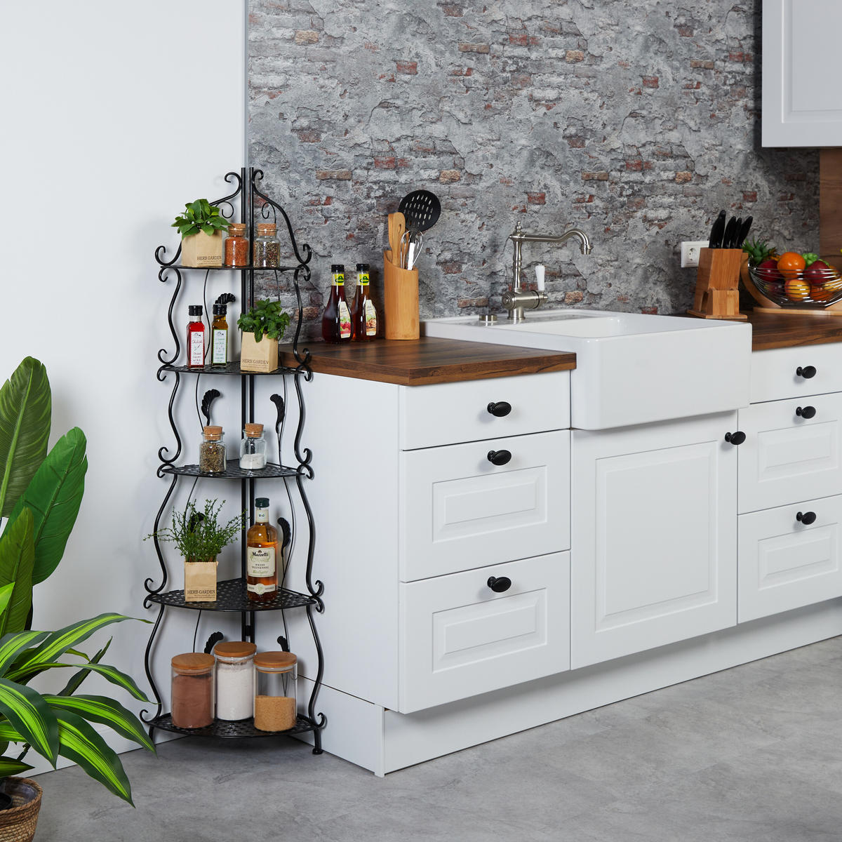 ECKREGAL - Schwarz, Kunststoff/Metall (30/136/30cm) - Relaxdays