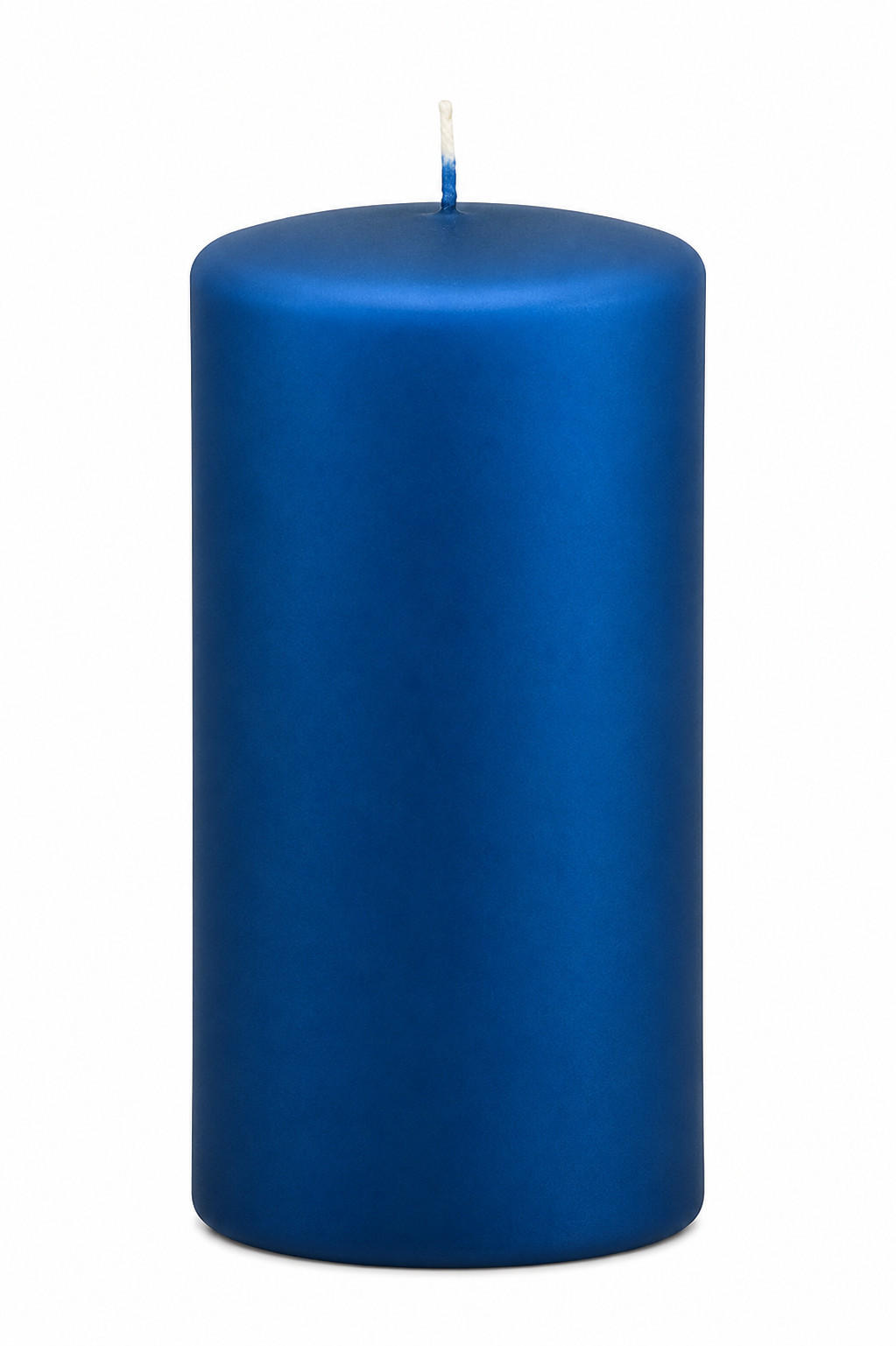 STUMPENKERZEN Samt-Lack Midnight Blue 12 x 6 cm, 4er Set - Blau, Paraffin (6/12/12cm) - Kopschitz Kerzen