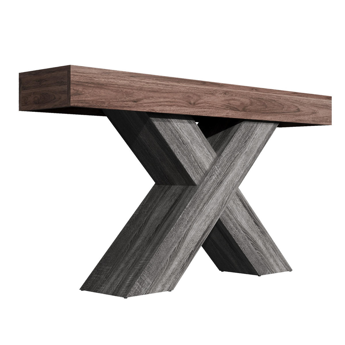 KONSOLENTISCH Nussbaum 140/30/80 cm - Walnussfarben, Holzwerkstoff (30/140/80cm) - PANGIVO