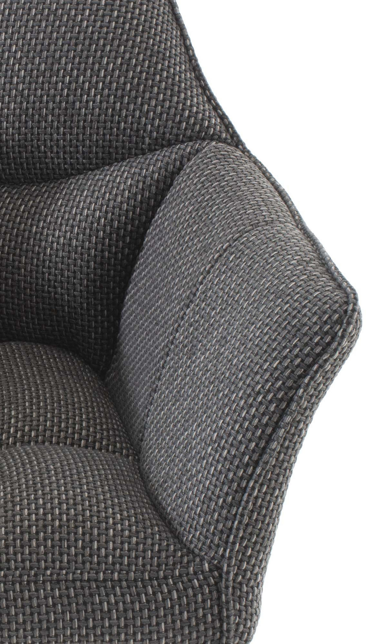 SESSEL Stoff titangrau - Graubraun/Schwarz, Textil/Metall (64/75/48cm) - CLP