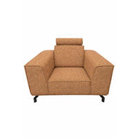 POLSTERSESSEL Selena - Kupfer, Verstellbare Kopfstützen und Metall Füßen - Schwarz/Kupferfarben, Kunststoff/Textil (109/90/95cm) - KS Home Concept