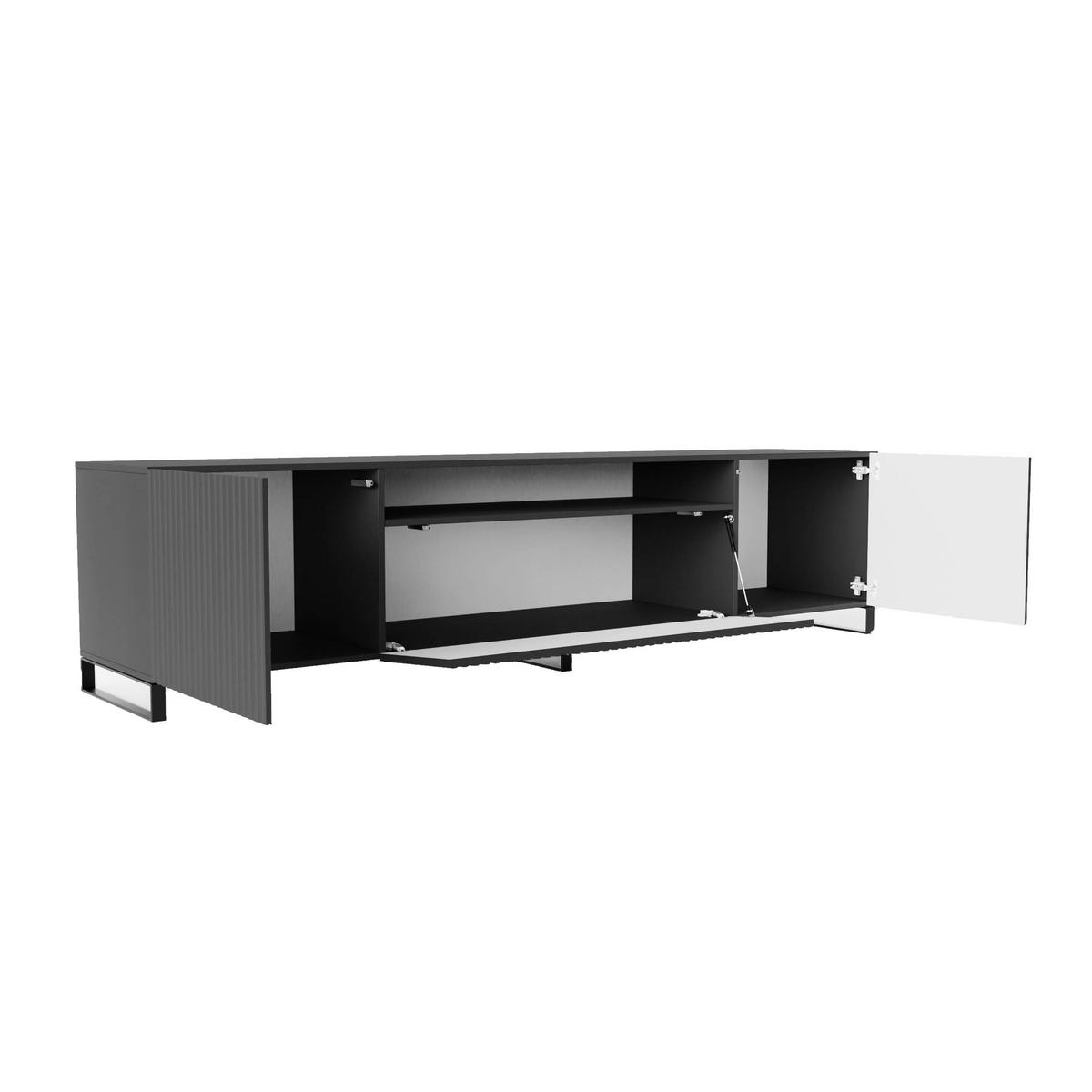 TV-SCHRANK NOE - Graphitfarben, Holzwerkstoff (200/53/41cm) - Meblini