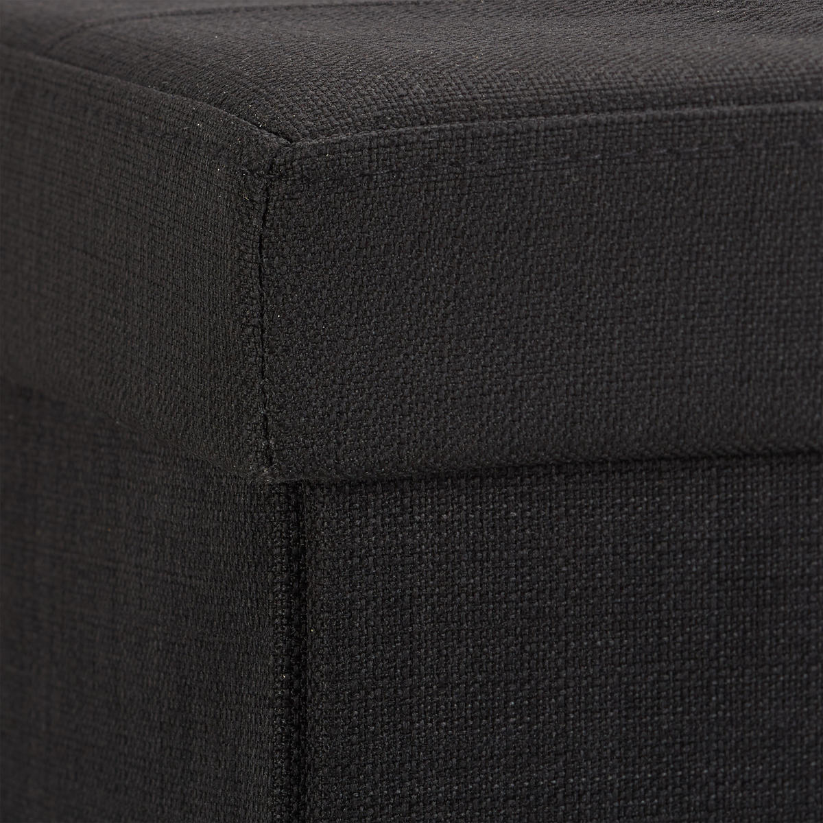 FALTBARE Sitzbank - Schwarz, Holzwerkstoff/Textil (38/38/76cm) - Relaxdays