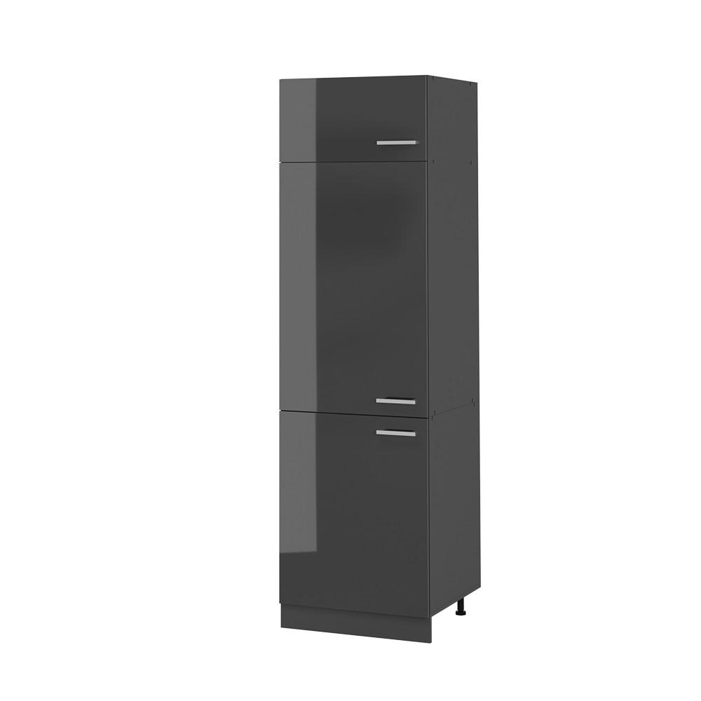 KYLSKÅP R-Line Antracit högblank 60 cm Svart högglans, Antracit 206.8/60/57.2 cm