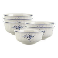 DESSERTSCHALEN Vieux Luxembourg weiß-blau ø 12,9 cm 6er Set - Blau/Weiß, Keramik (12.9cm) - Villeroy & Boch