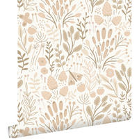 TAPETE Blätter und Blumen 50 x 900 cm - Beige, Papier (50/0.1cm) - ESTAhome