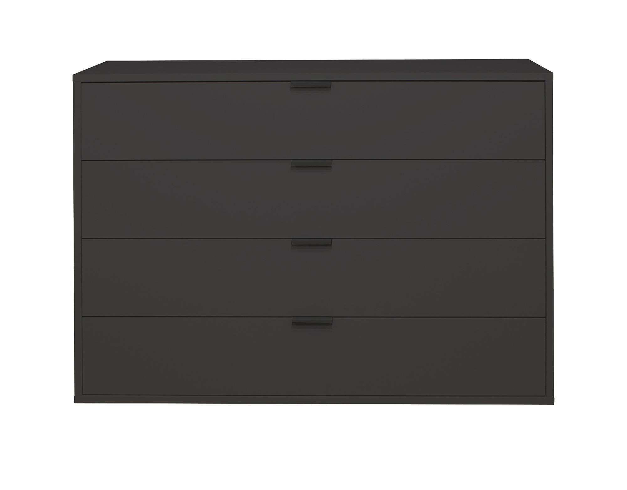 KOMMODE Erna 119x45x87 Anthrazit matt Lack - Anthrazit, Holzwerkstoff (119/87/45cm) - 58aufmkessel