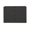 KOMMODE Erna 119x45x87 Anthrazit matt Lack - Anthrazit, Holzwerkstoff (119/87/45cm) - 58aufmkessel