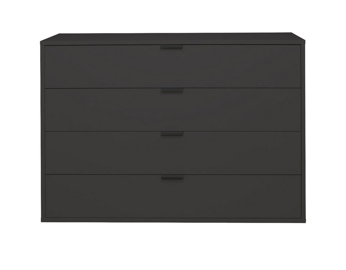 KOMMODE Erna 119x45x87 Anthrazit matt Lack - Anthrazit, Holzwerkstoff (119/87/45cm) - 58aufmkessel