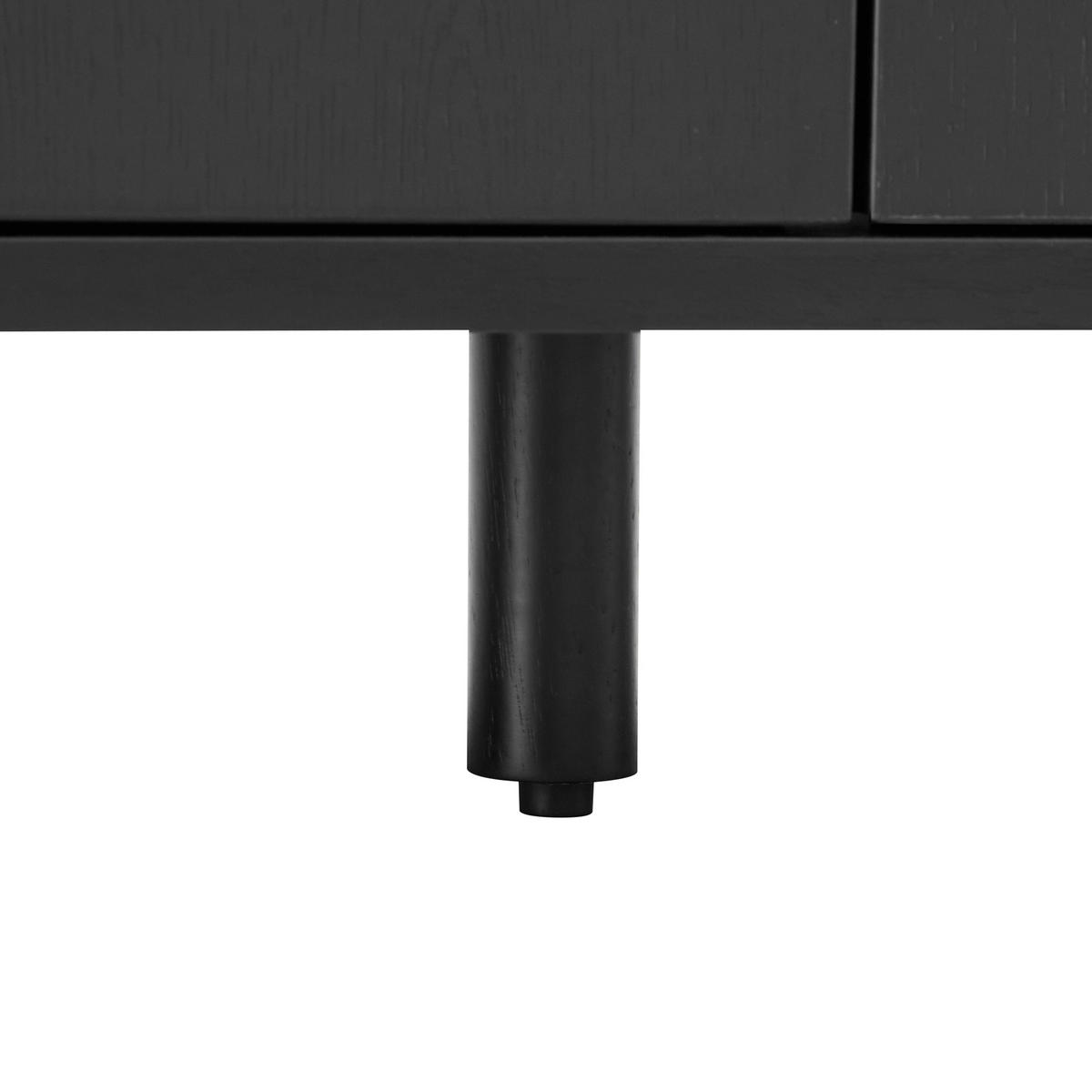 SIDEBOARD 160 cm, schwarzes Holz - Schwarz, Holz (40/75/160cm) - Oviala