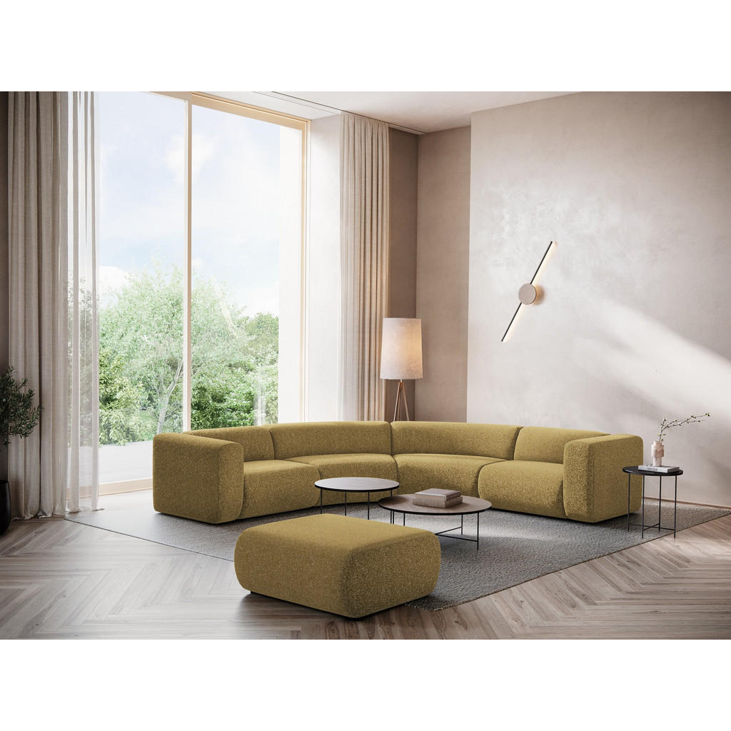 Thumbnail - Makamii Pouf, Currygelb, Textil, 1-Sitzer, Füllung: Schaumstoff, 94x40x89 cm, Made in EU, Wohnzimmer, Hocker, Sitzhocker