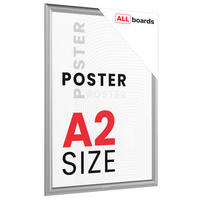 PLAKATRAHMEN, Klapprahmen A2-Format, Silber - Silberfarben, Metall (42/59.4/2.5cm) - ALLboards