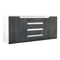 SIDEBOARD Sintra Avola-Anthrazit / Weiß Hochglanz - Anthrazit, Holzwerkstoff (139/72/35cm) - Vladon